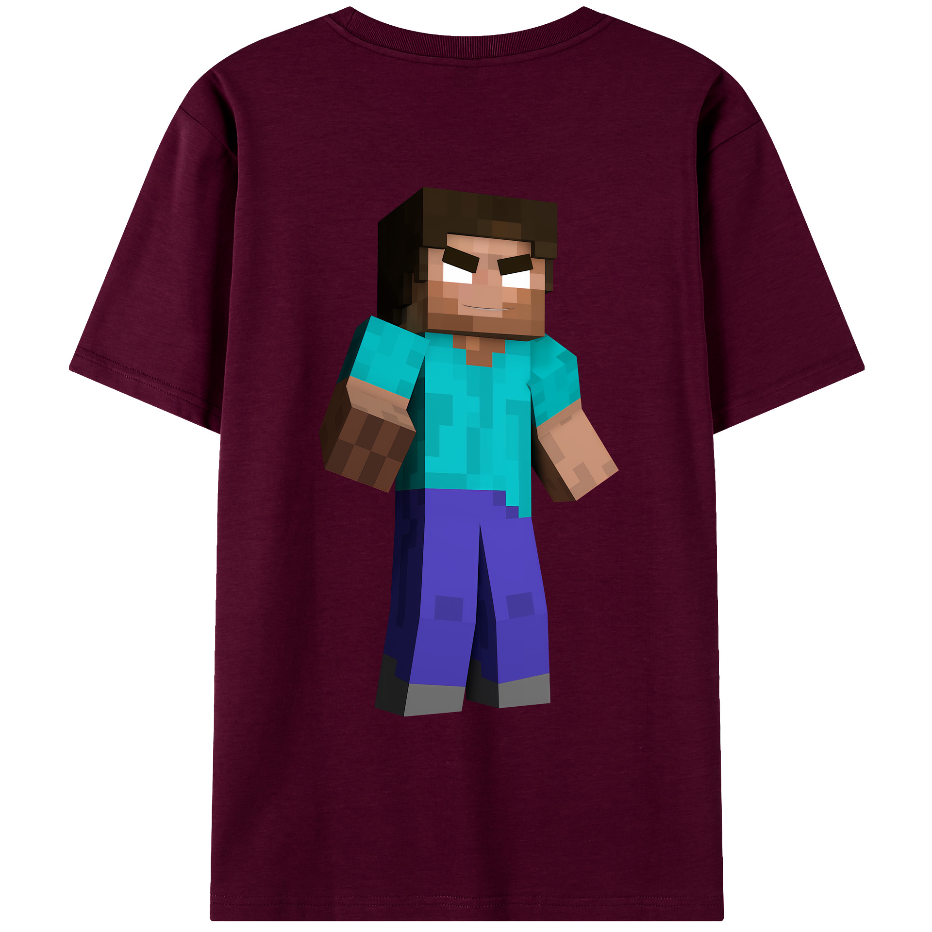 （画像用） マインクラフト ブロックの世界 Minecraft MC Block world レディース半袖Tシャツ(バックプリント)
